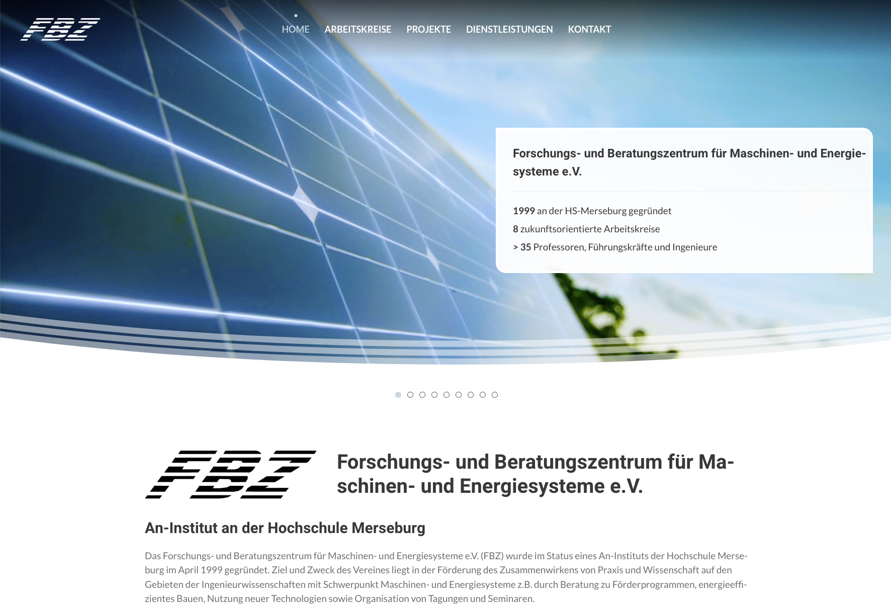 Relaunch der Webseite des FBZ-Merseburg