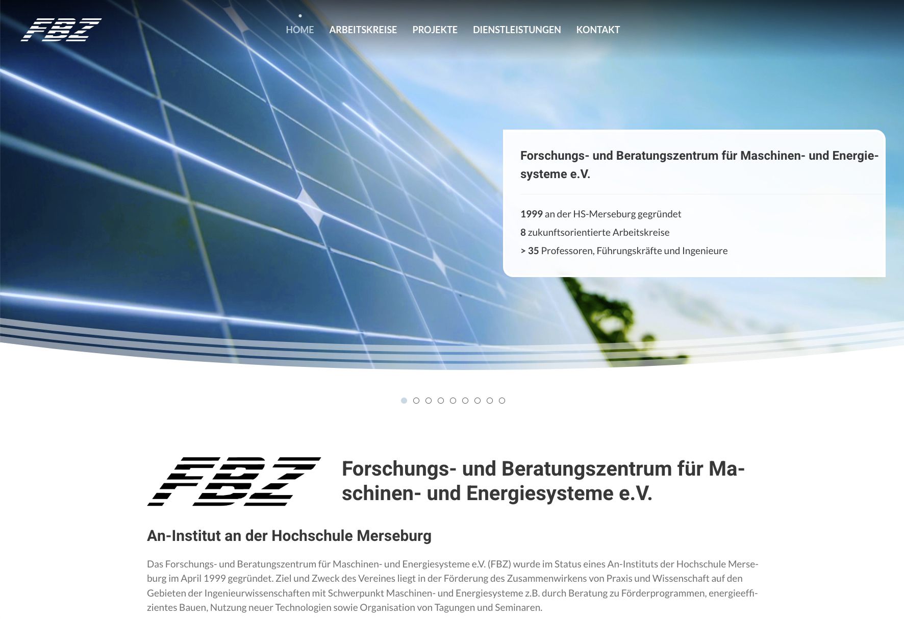 Relaunch der Webseite des FBZ-Merseburg